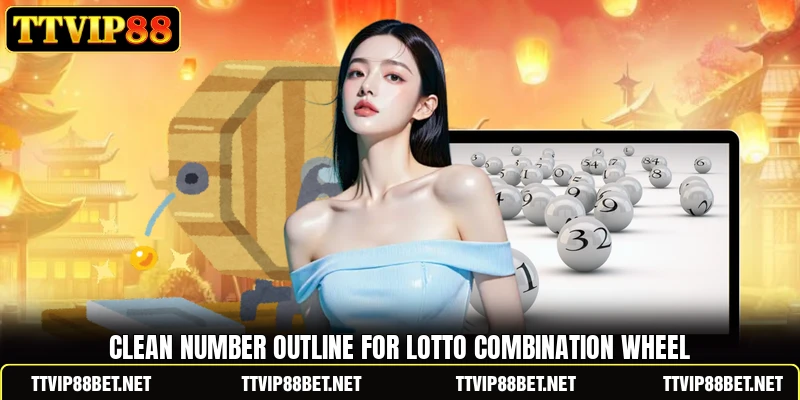 Clean number outline for Lotto Combination Wheel Clean number outline for Lotto Combination Wheel