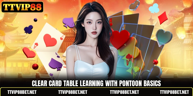 Clear card table learning with Pontoon basics Clear card table learning with Pontoon basics