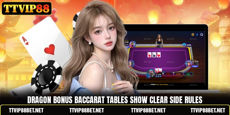 Dragon Bonus Baccarat tables show clear side rules Dragon Bonus Baccarat tables show clear side rules