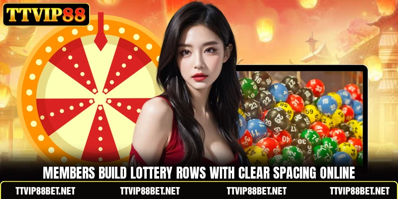 Members build lottery rows with clear spacing online Members build lottery rows with clear spacing online