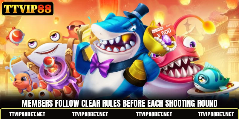 Members follow clear rules before each shooting round Members follow clear rules before each shooting round