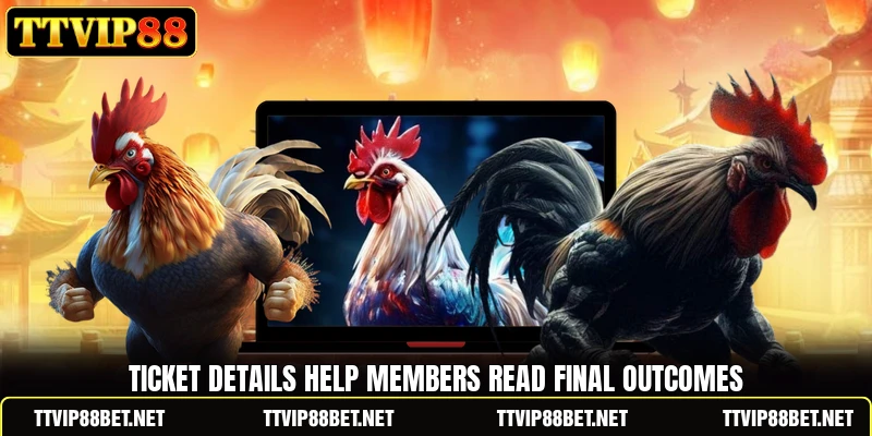 Ticket details help members read final outcomes Ticket details help members read final outcomes